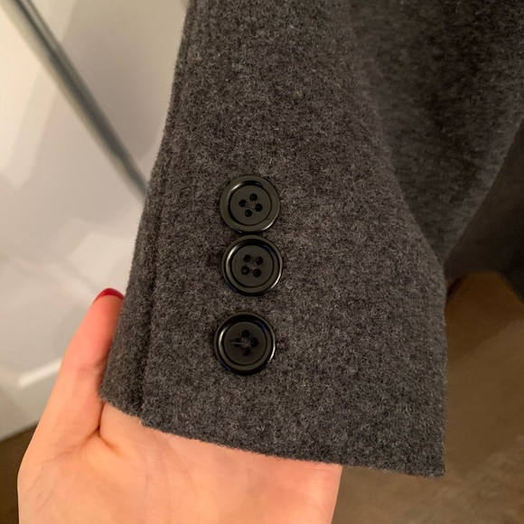 Redoute Dark Charcoal Grey Wool Coat - Picture 3 of 7